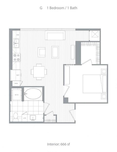 G 1 bedroom 1 bath at Stanza Little Italy, California, 92101